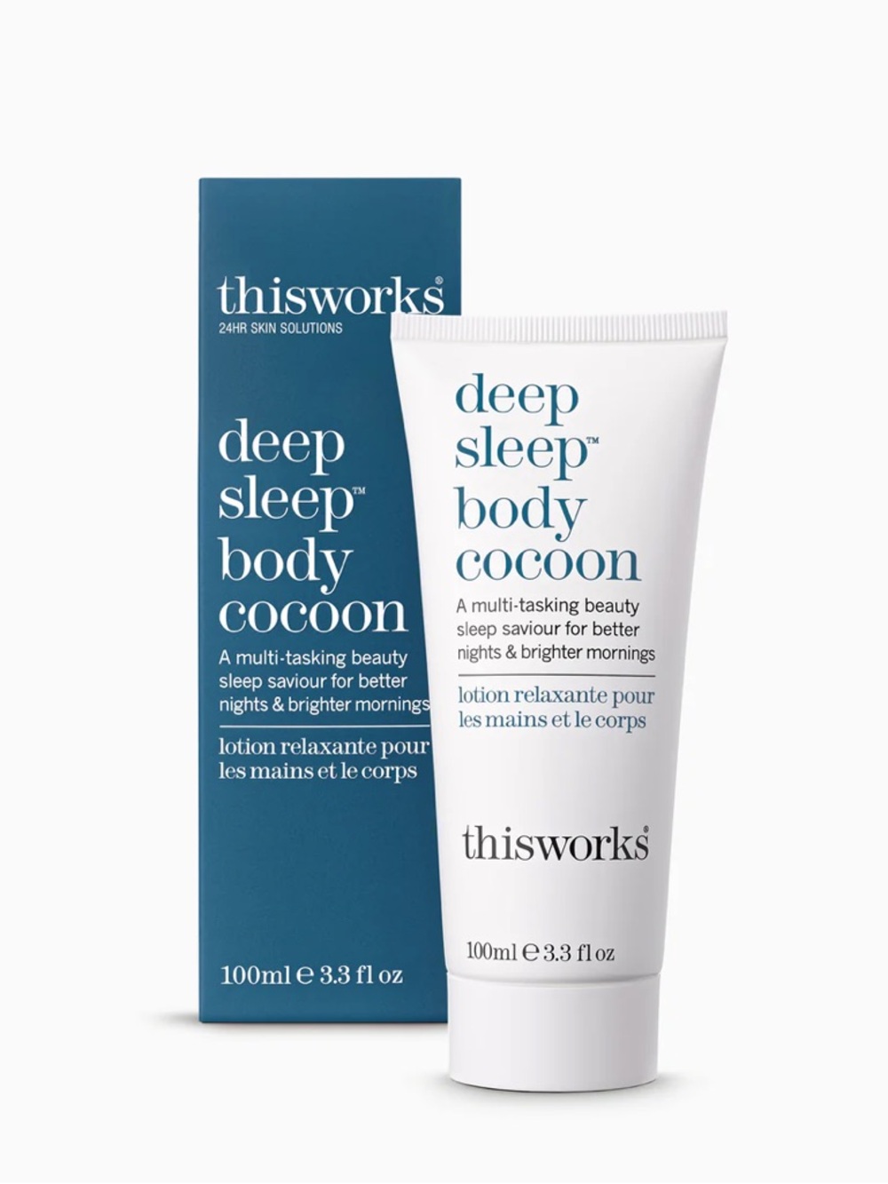 thisworks Deep Sleep Body Cocoon - White & Blue Nourishing Body Lotion